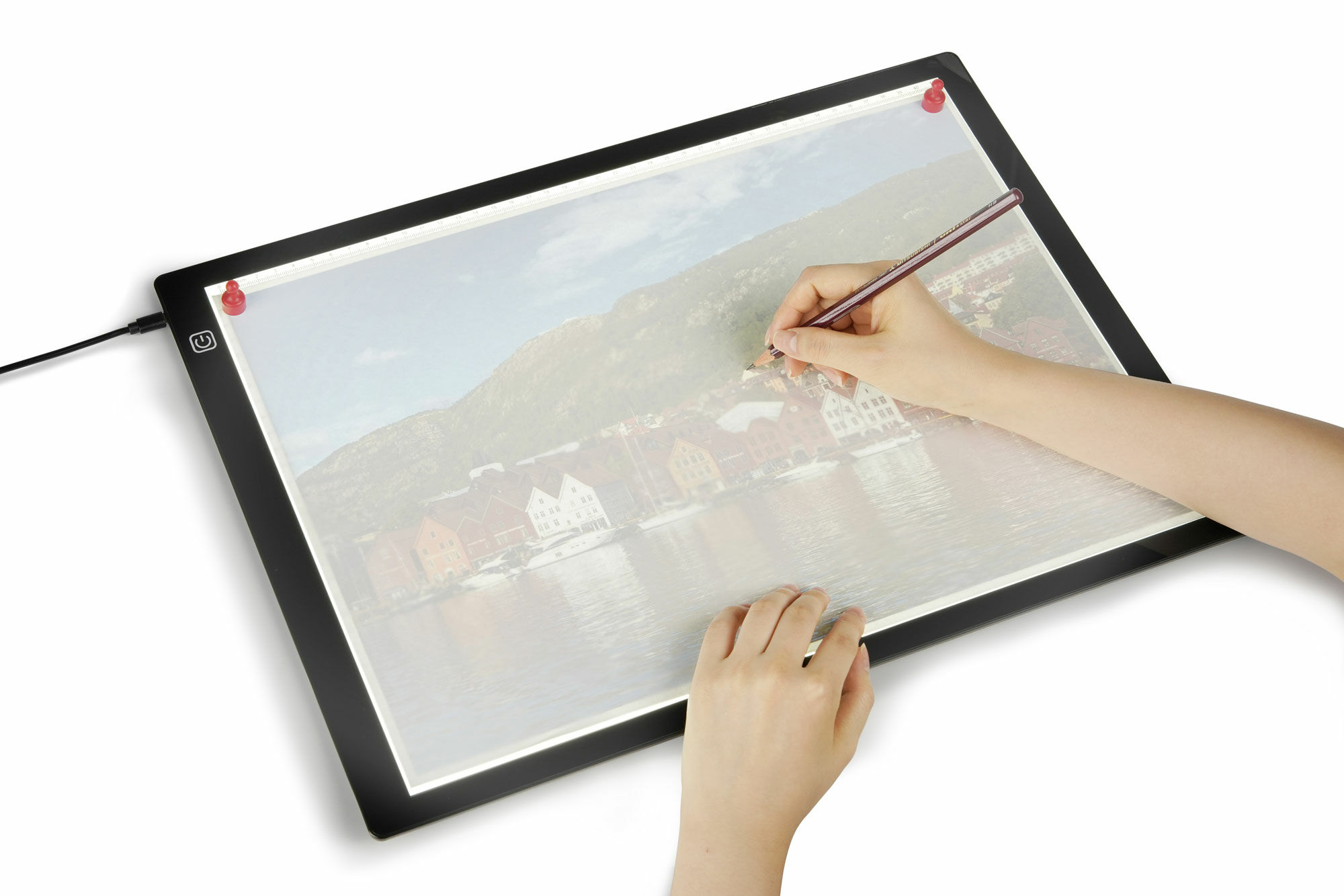 イラストや文字の転写・清書に、多目的に使えるLEDトレース台「A3 LED