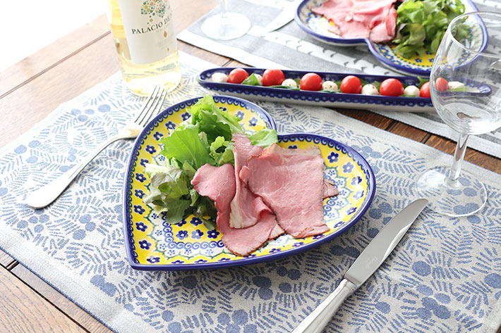 ハートプレート・大(ポーランド食器)