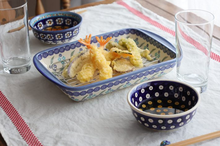 オーブン皿・スクエア・大・ポーリッシュポタリー(ポーランド食器)