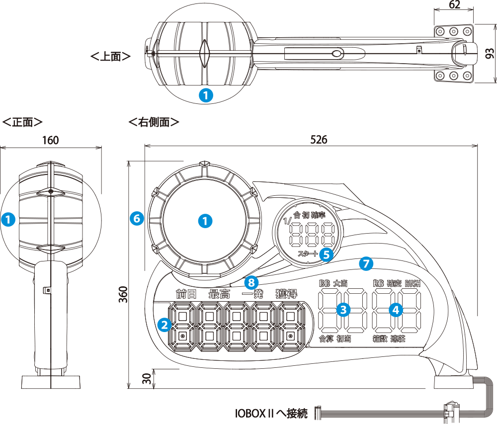 島上データ表示器 バレルナビ｜周辺機器｜株式会社北電子