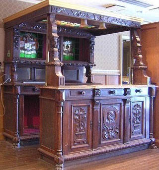 イギリス アンティーク ヴィクトリアン バフェ改造 バーカウンター