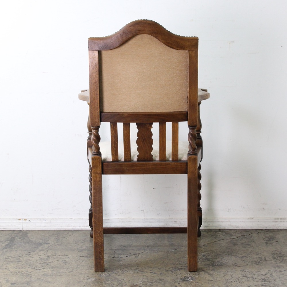 イギリス アンティーク ヴィクトリアン オーク ダイニングチェア 8脚