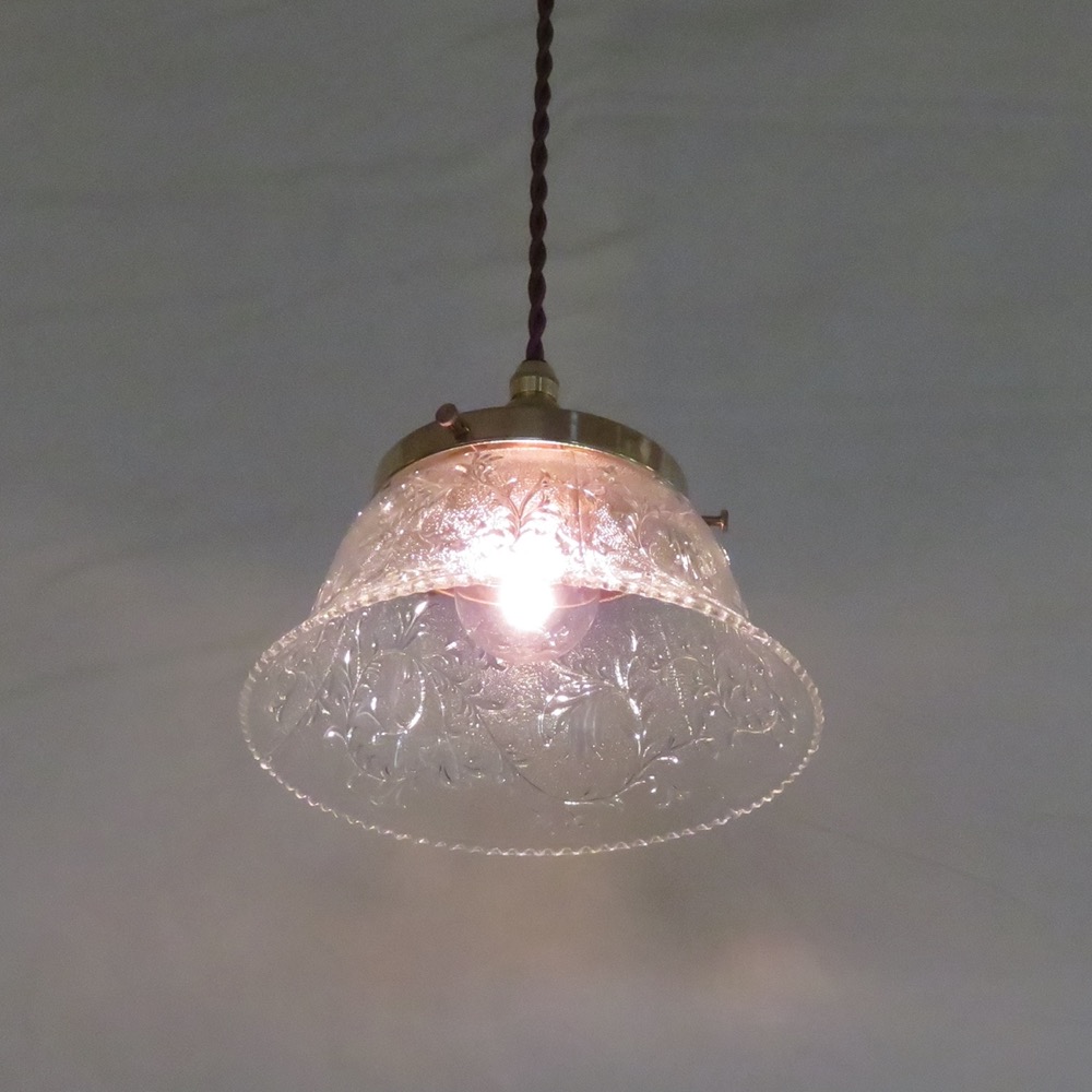 アメリカ アンティーク ガラスシェード ペンダントランプ | キヤ