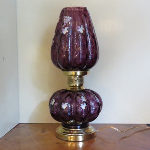 アメリカ ヴィンテージ フェントン ハンドペイント オイルランプ型