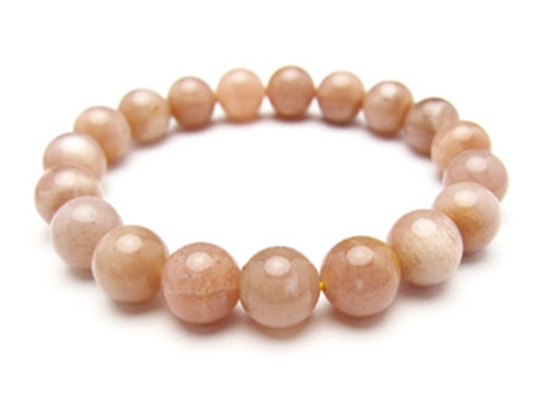 パワーストーンブレスレット オレンジムーンストーンAAAA(6月誕生石)6