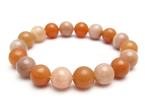 パワーストーンブレスレット オレンジムーンストーンAAAA(6月誕生石)6