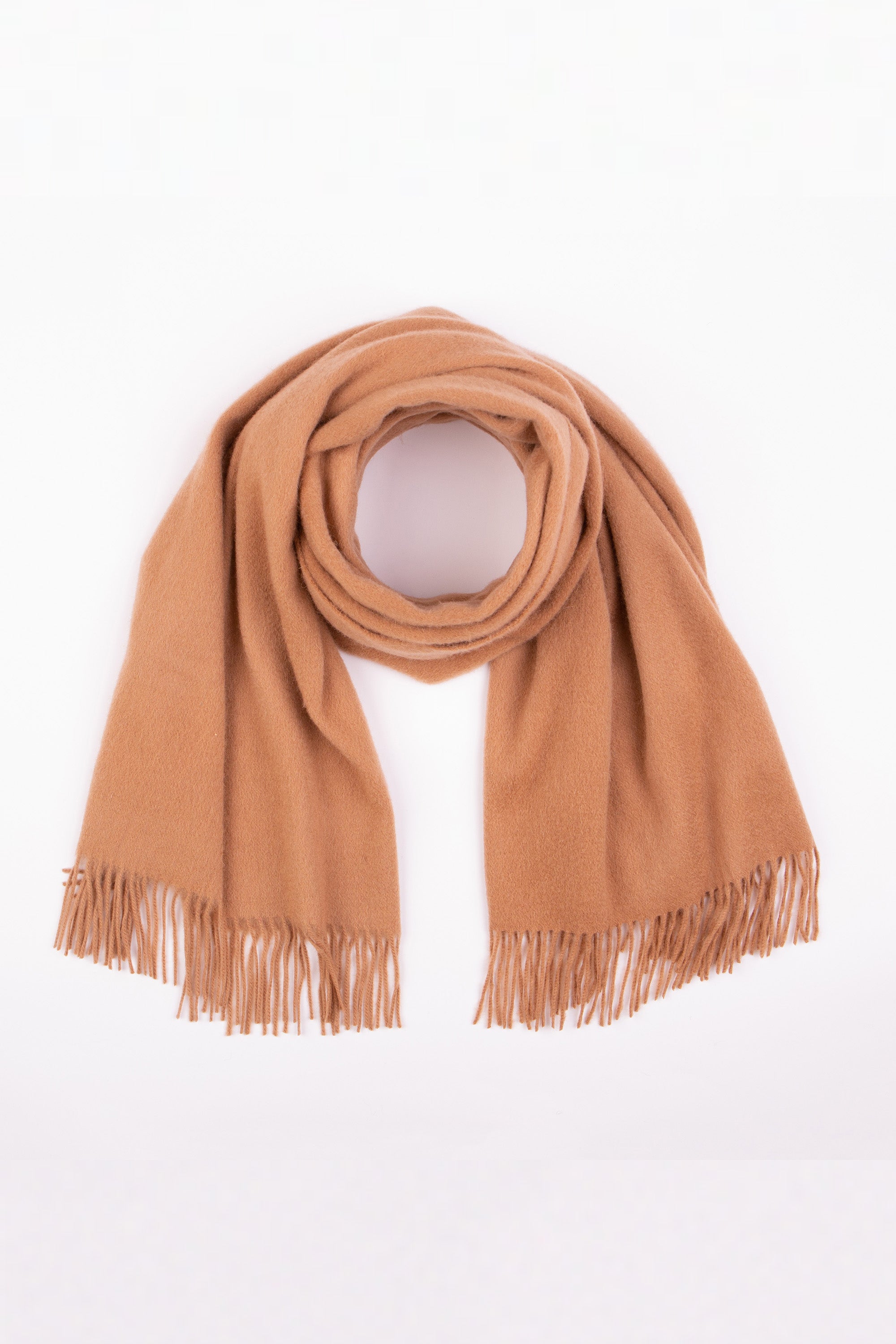 Solid Lambswool Stole - Dark Camel – Kiltane