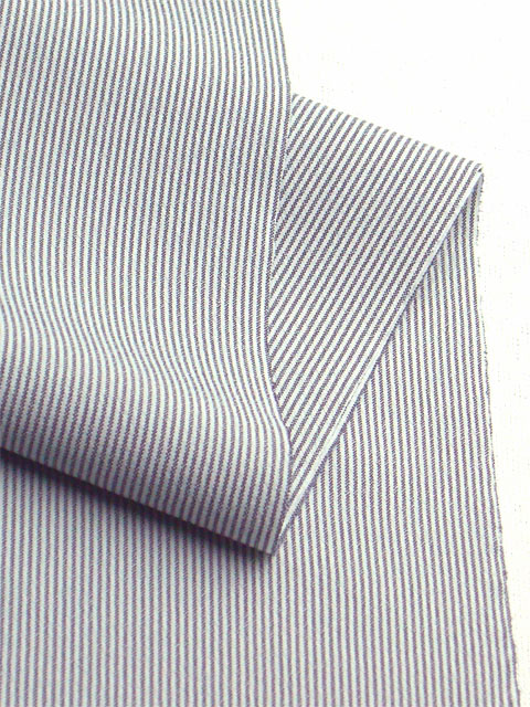 洗える着物 万筋(極細縞)/TL寸可能40cm巾 幅広 青みグレー ゆとりサイズ