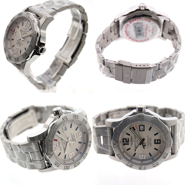 ブライトリング BREITLING コルト44 A74387 シルバー SS 44mm クォーツ
