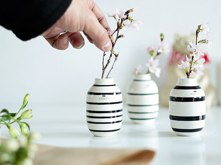 Kahler(ケーラー) オマジオ フラワーミニベース3個セット／ブラック