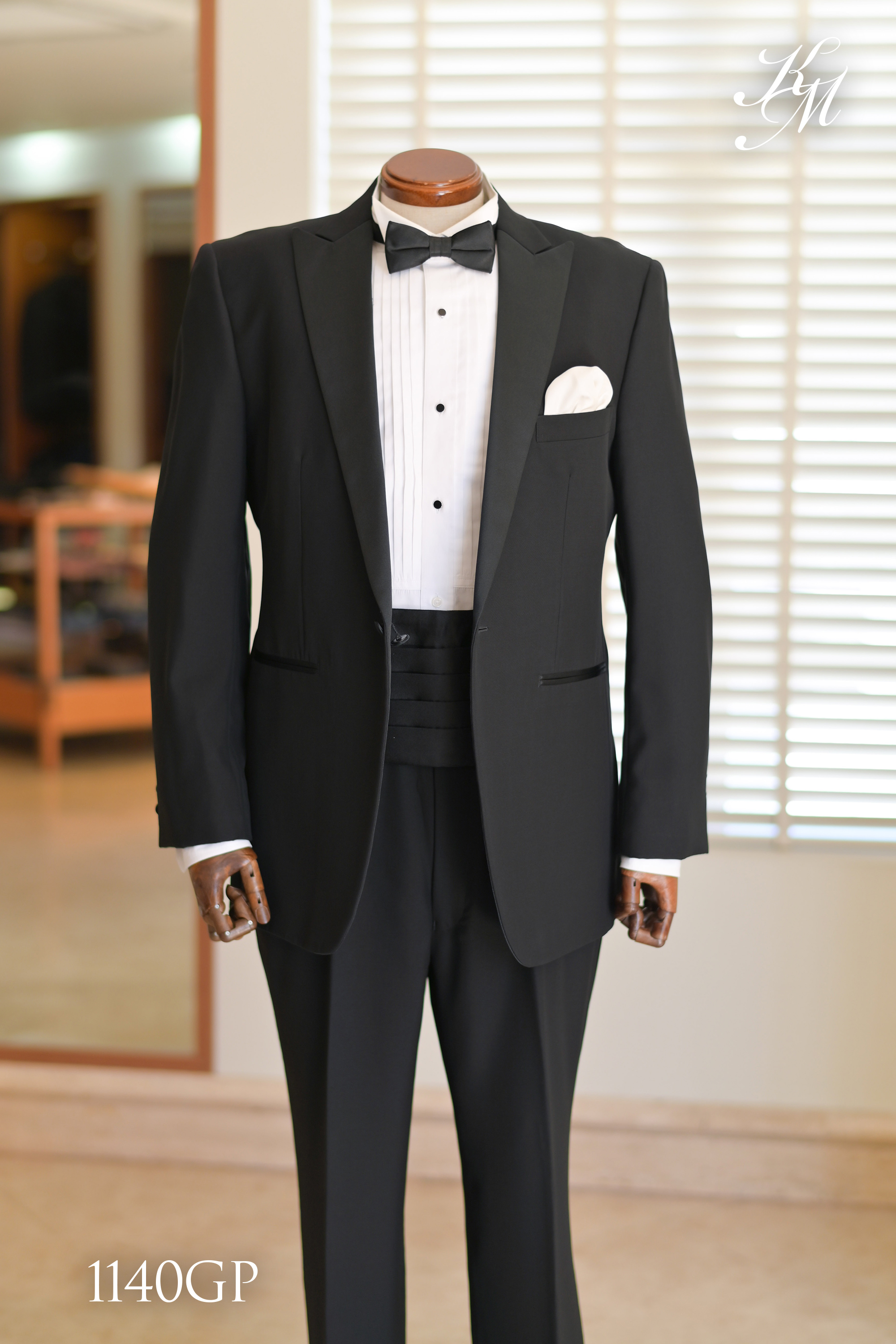ピークドラペル1140GP-4L 大きいサイズ タキシード レンタル 格安