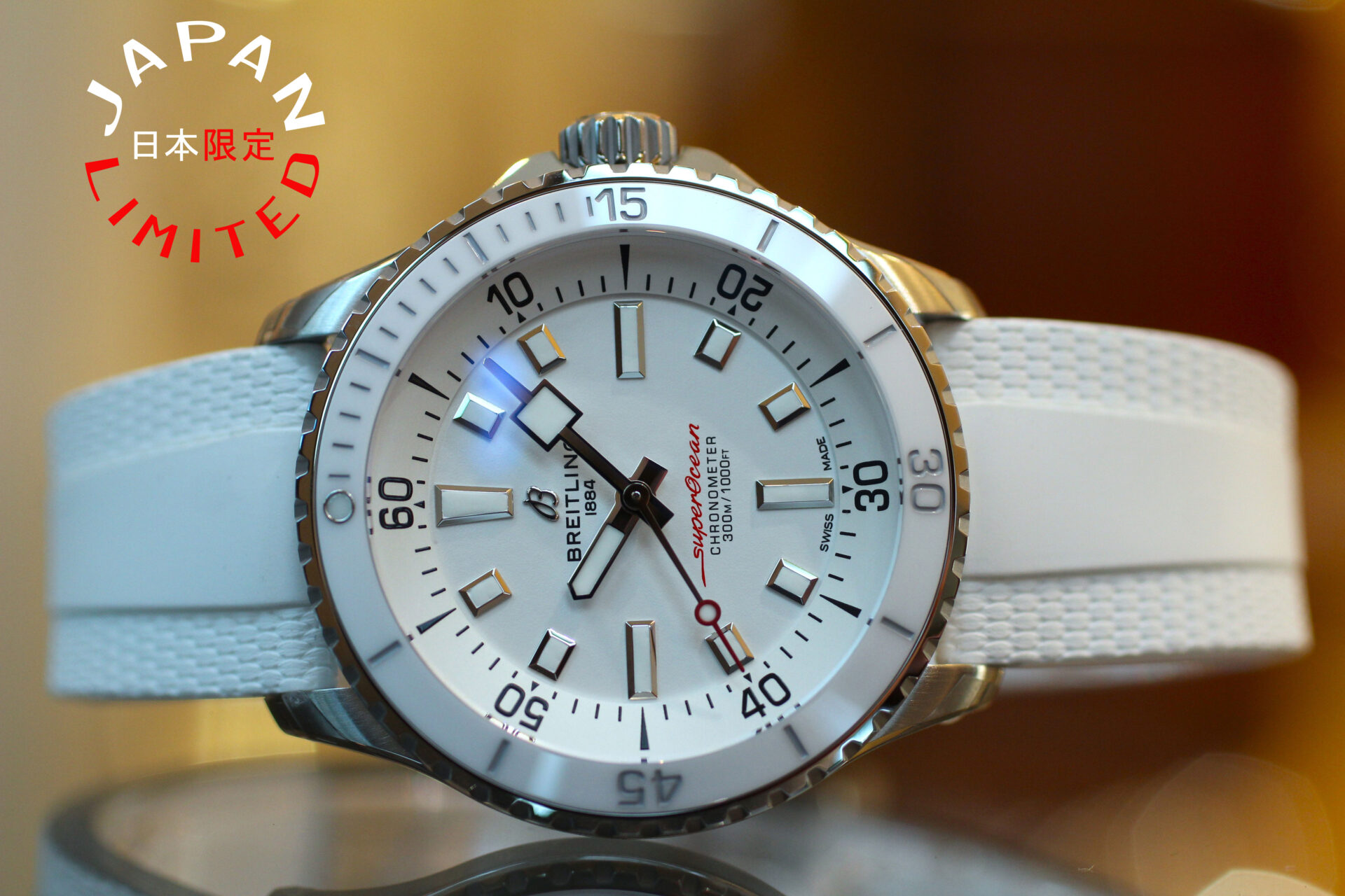 再入荷しました！！【ブライトリング】オールホワイトで爽やかに！日本