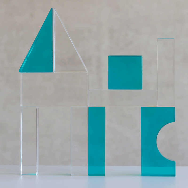 Dusymaデュシマ社 アクリルブロック積木：LUXYブロック・クリア