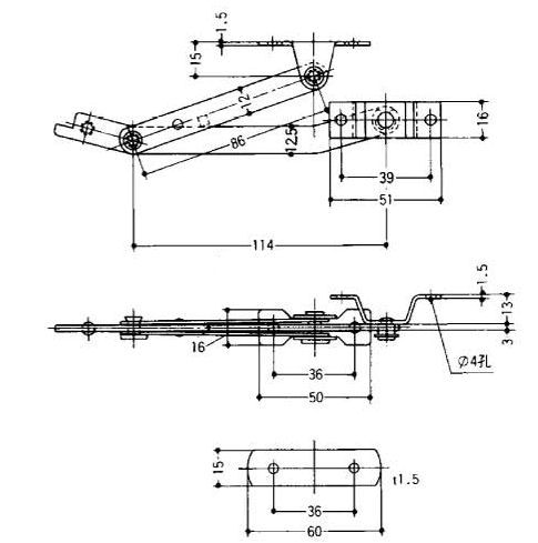 PLUS D-503 鉄 ベビーストッパー │金物ショップタケダ｜建具金物