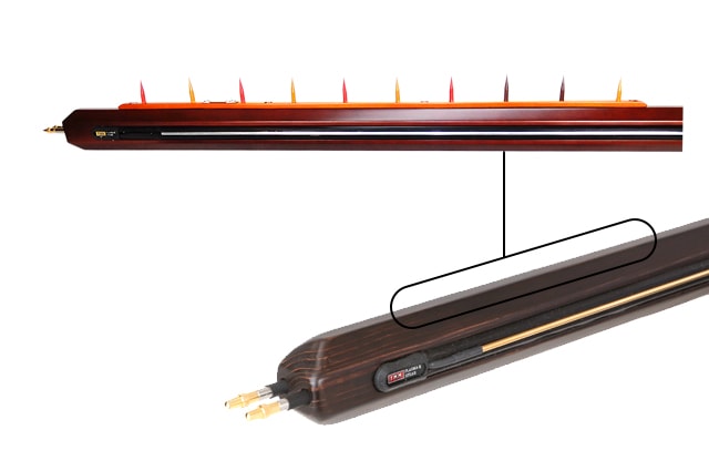 槍型スタンガン プラズマ-Xスピア 杉材 ダークブラウン仕上げ トゲ有り