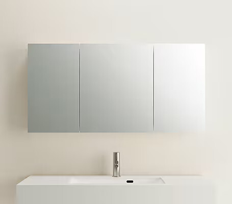 スリムミラーボックス「Smith スミス W1200 コンセント付（三面鏡