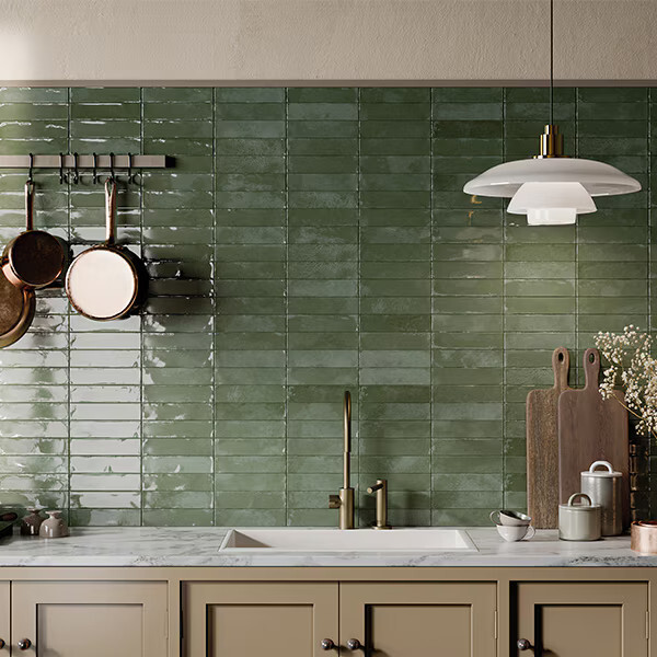 磁器質タイル「MARRAKECH マラケッシュ グリーン 48-200」TL26507