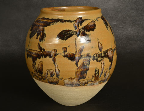 柿釉黒斑壷 | しぶや黒田陶苑