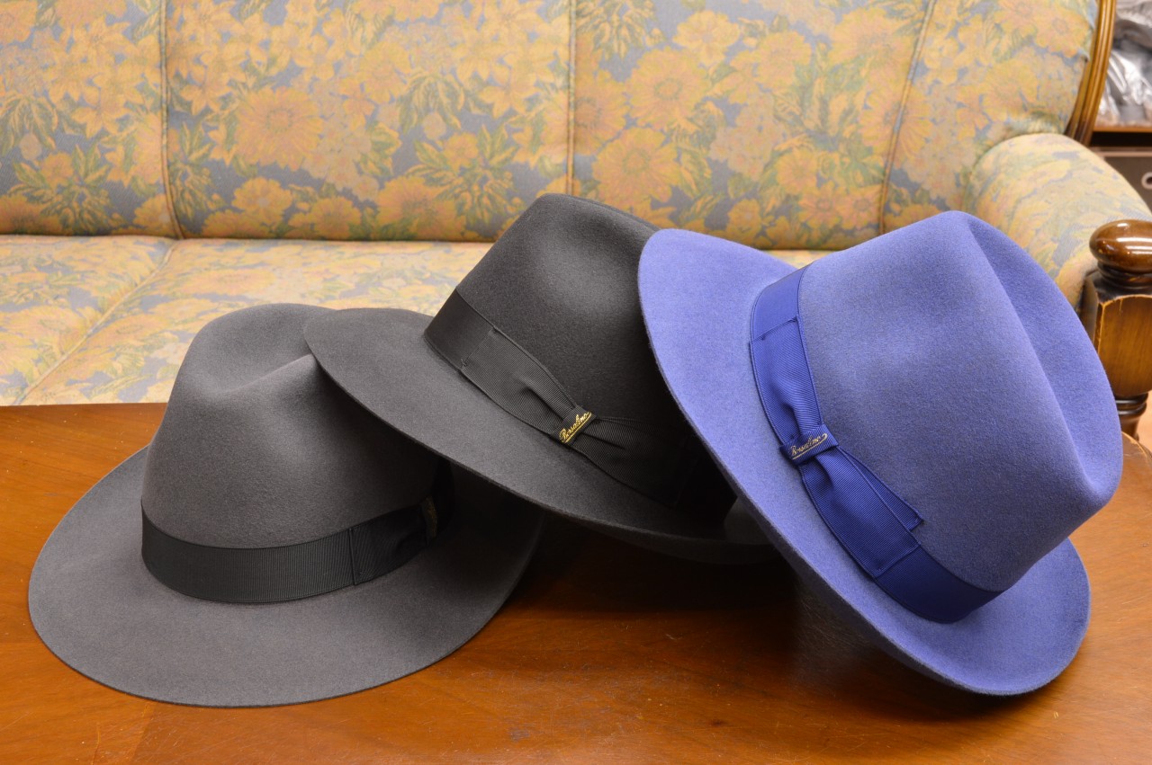 ボルサリーノ QS ファーフェルトハット つば約6.5cm｜111148 aw-br003