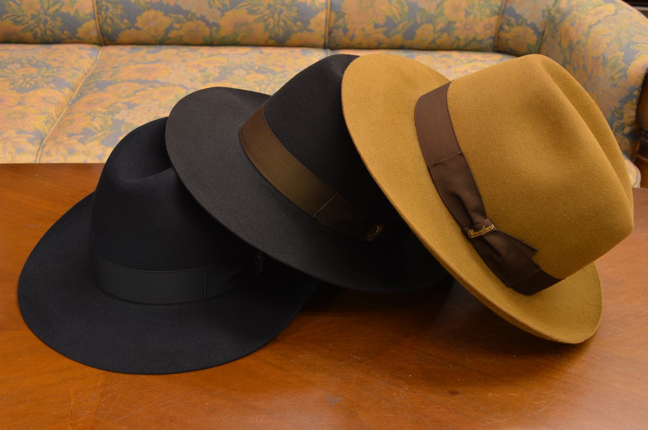 ボルサリーノ QS ファー フェルト ハット つば約6.5cm｜111148 aw