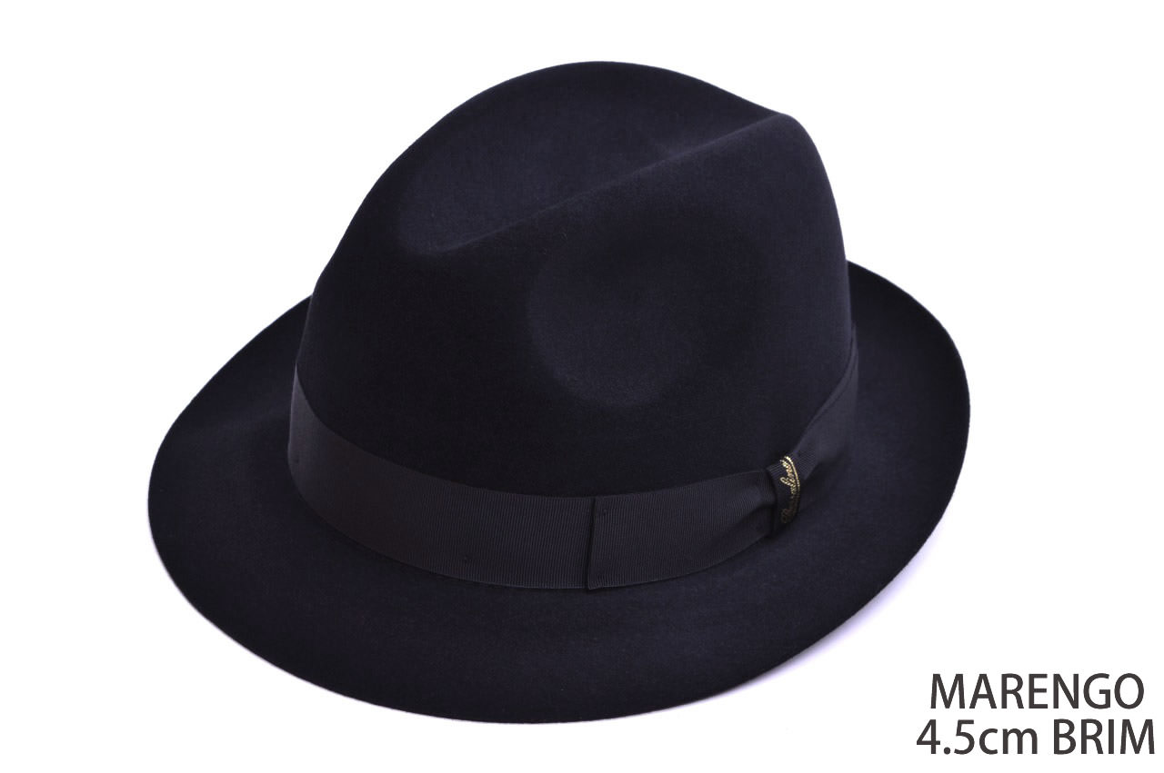 ボルサリーノ マレンゴ ファーフェルトハット つば約6.5cmモデル