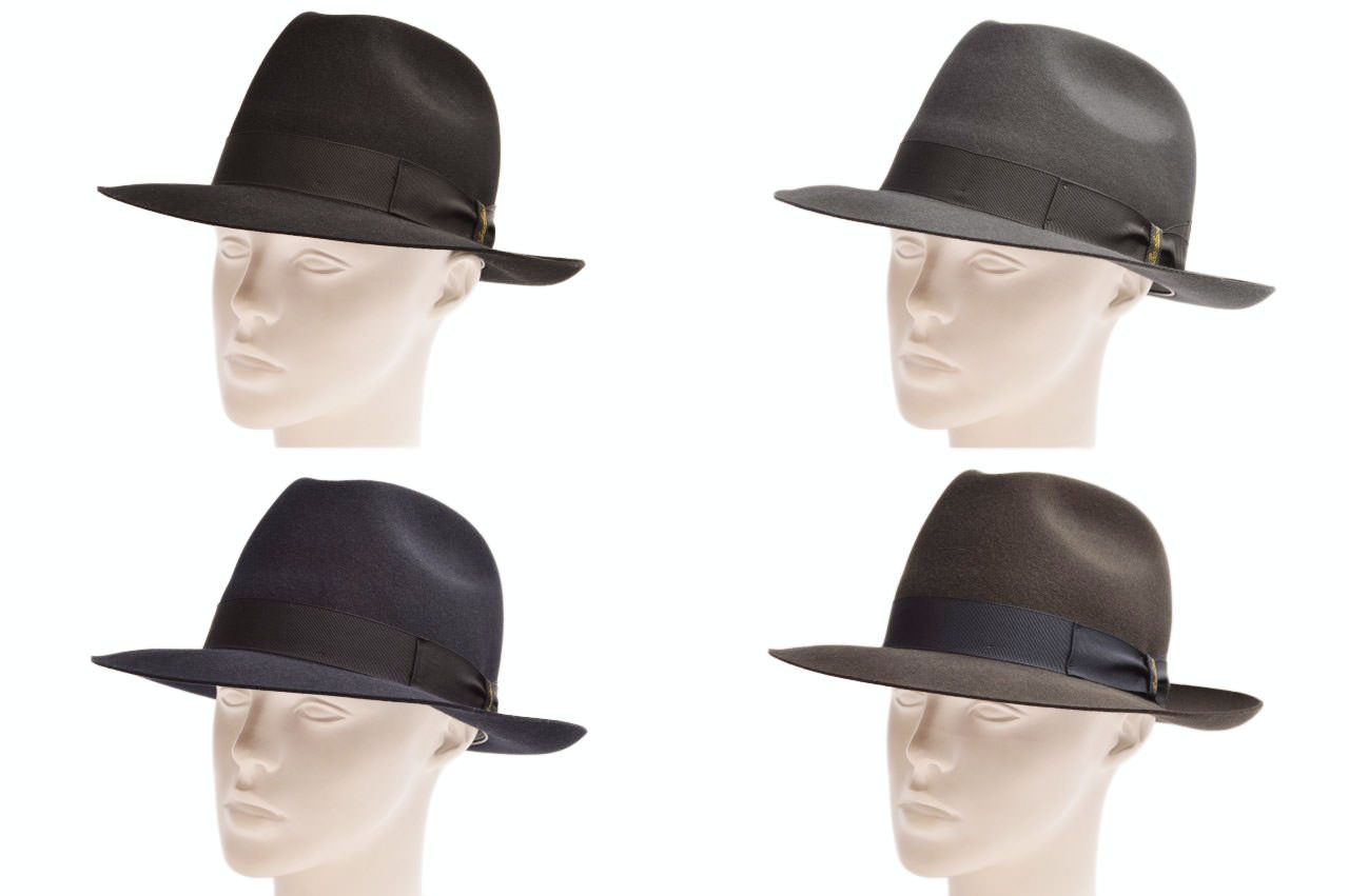 ボルサリーノ マレンゴ ファーフェルトハット つば約6.5cmモデル