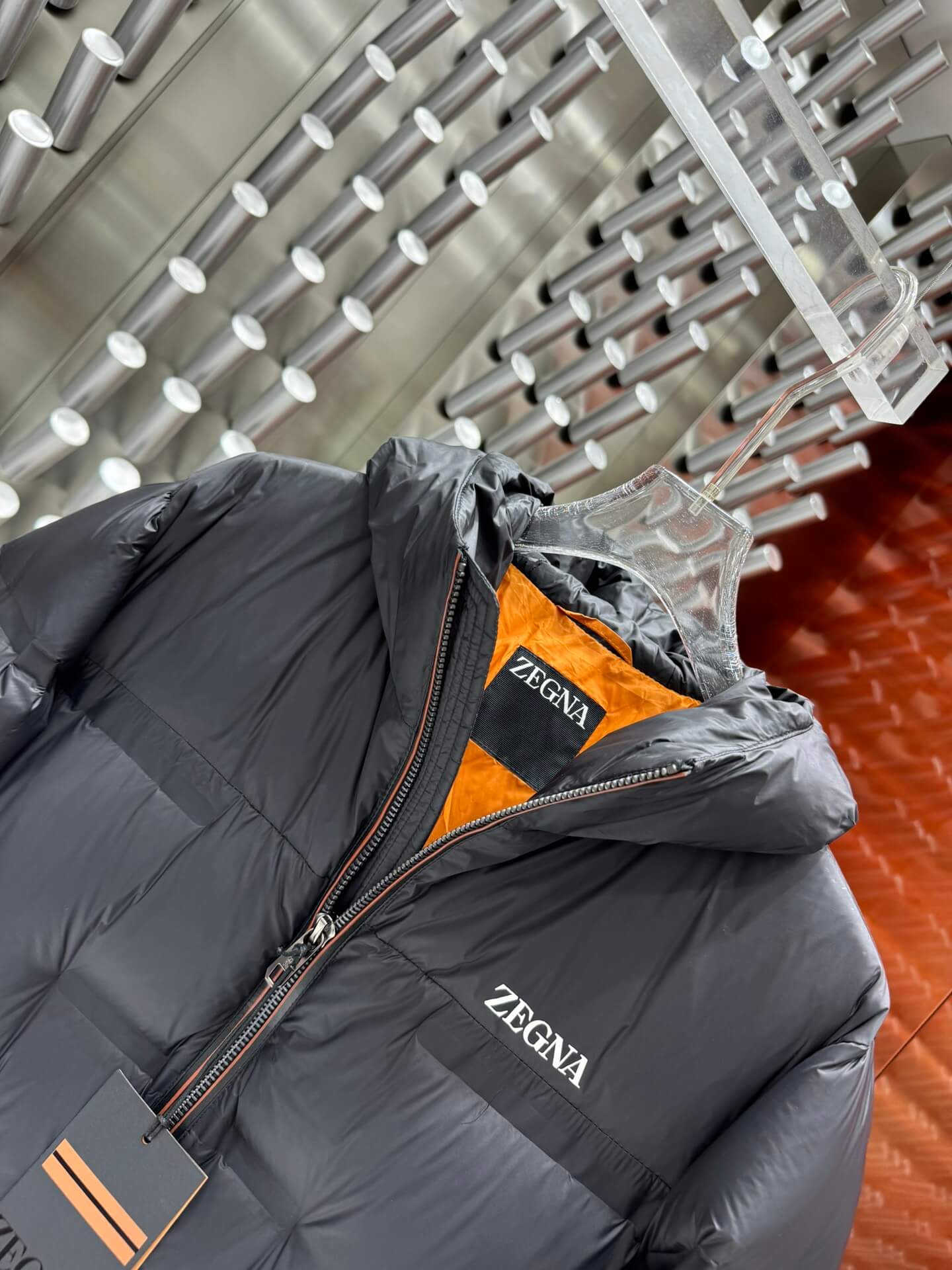 Ermenegildo Zegna Cirruslite Black Down Hooded Jacket – HolloMen