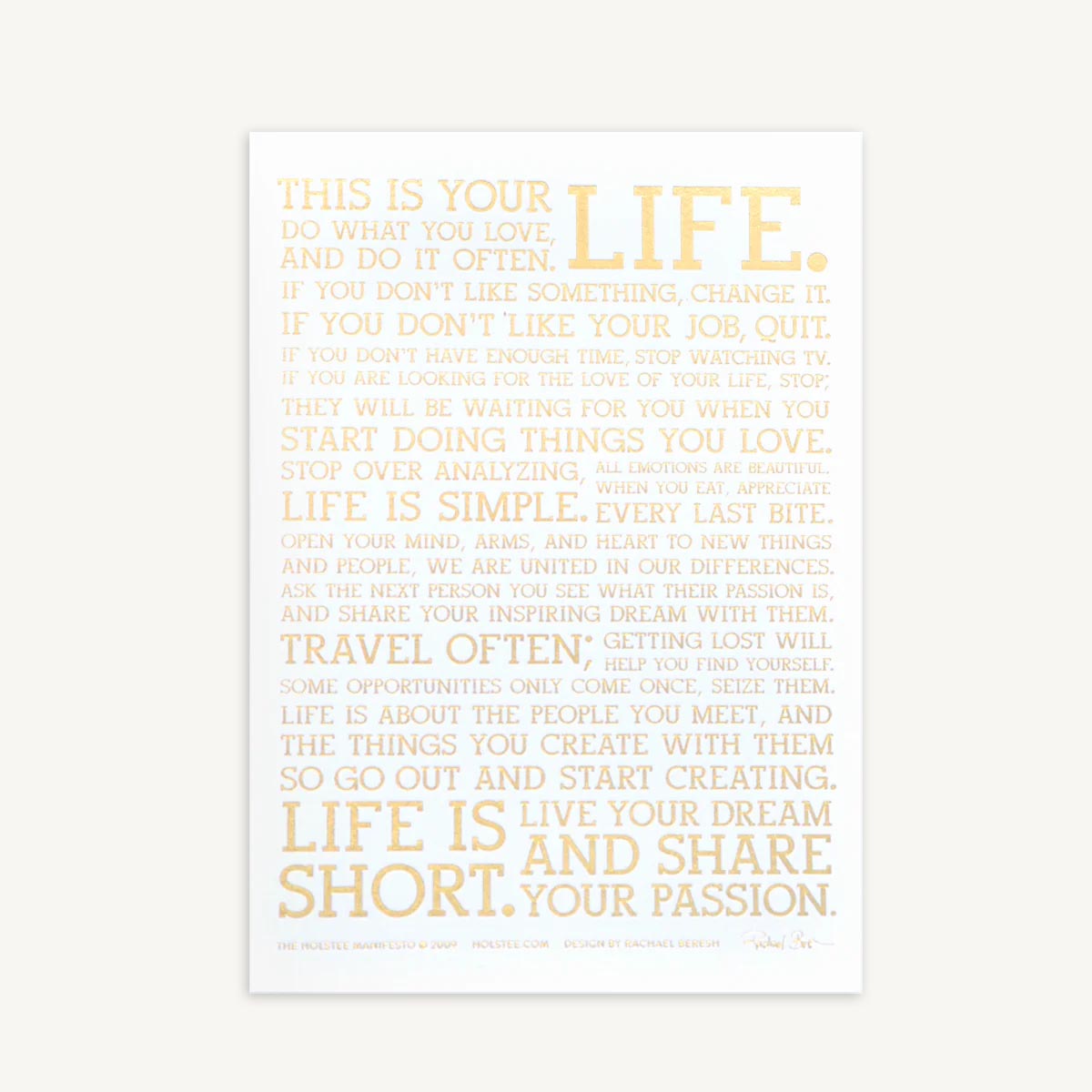 Letterpress Cards & Posters – Holstee