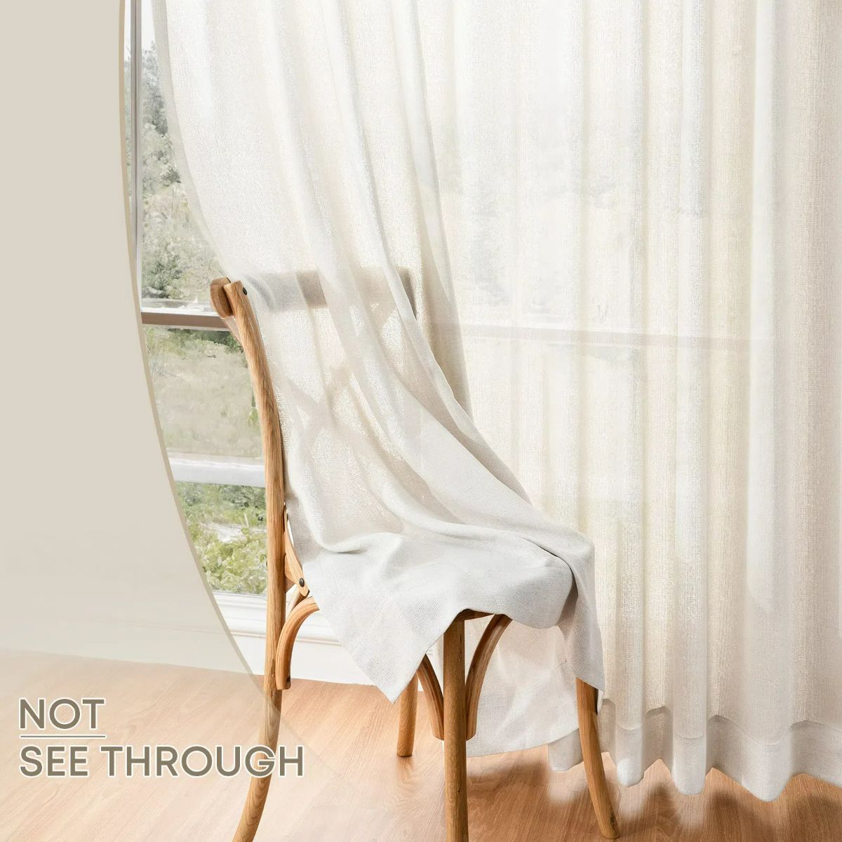 Airo Rattan-textured Breathable Sheer Curtains Soft Top – Homerilla