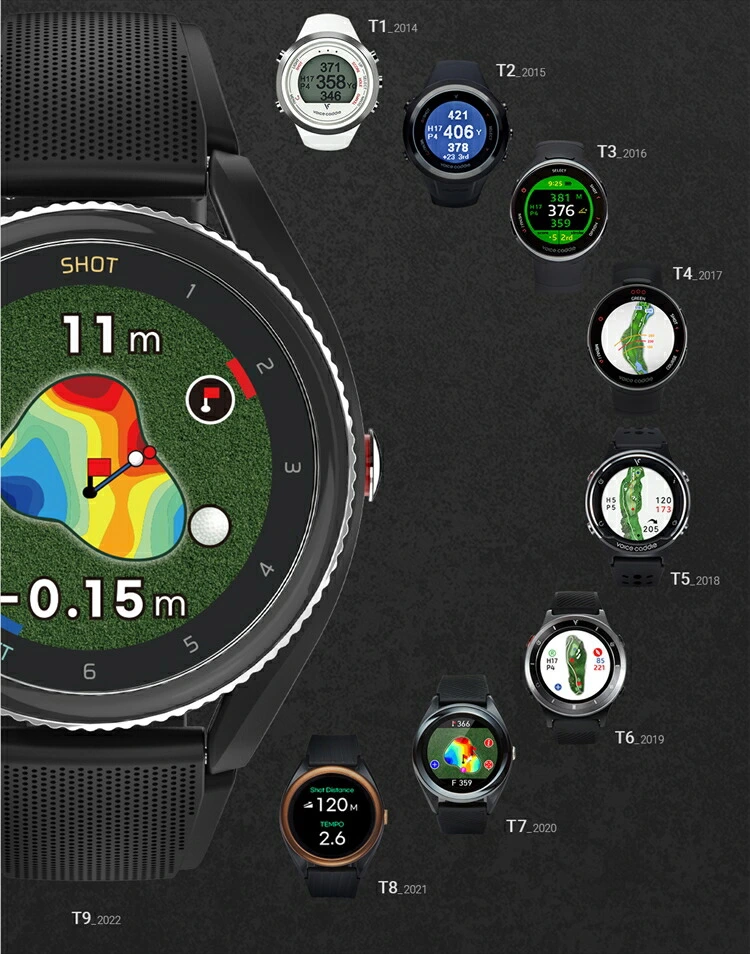 ボイスキャディ T9 腕時計タイプ ＆ ゴルフボール (3個) セット Voice