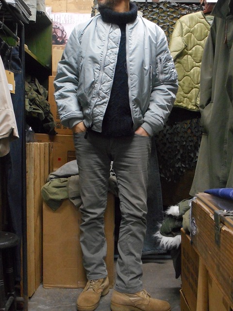 MA-1 シルバーグレー（アイスグレー）MADE IN USA 1990年代デッド