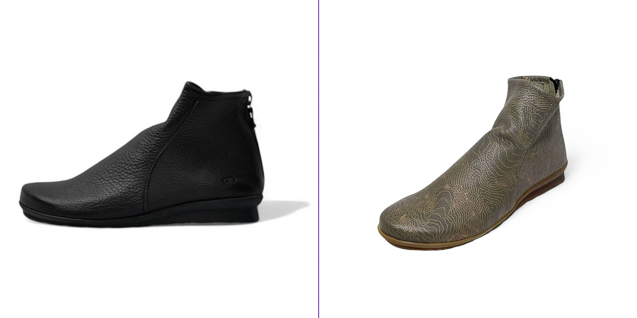 美品✨定番✨アルシュ arche/DENIKI/本革/ショートブーツ アルシュ arche BARYKY ショートブーツ (CERF)（ブラック/レッド