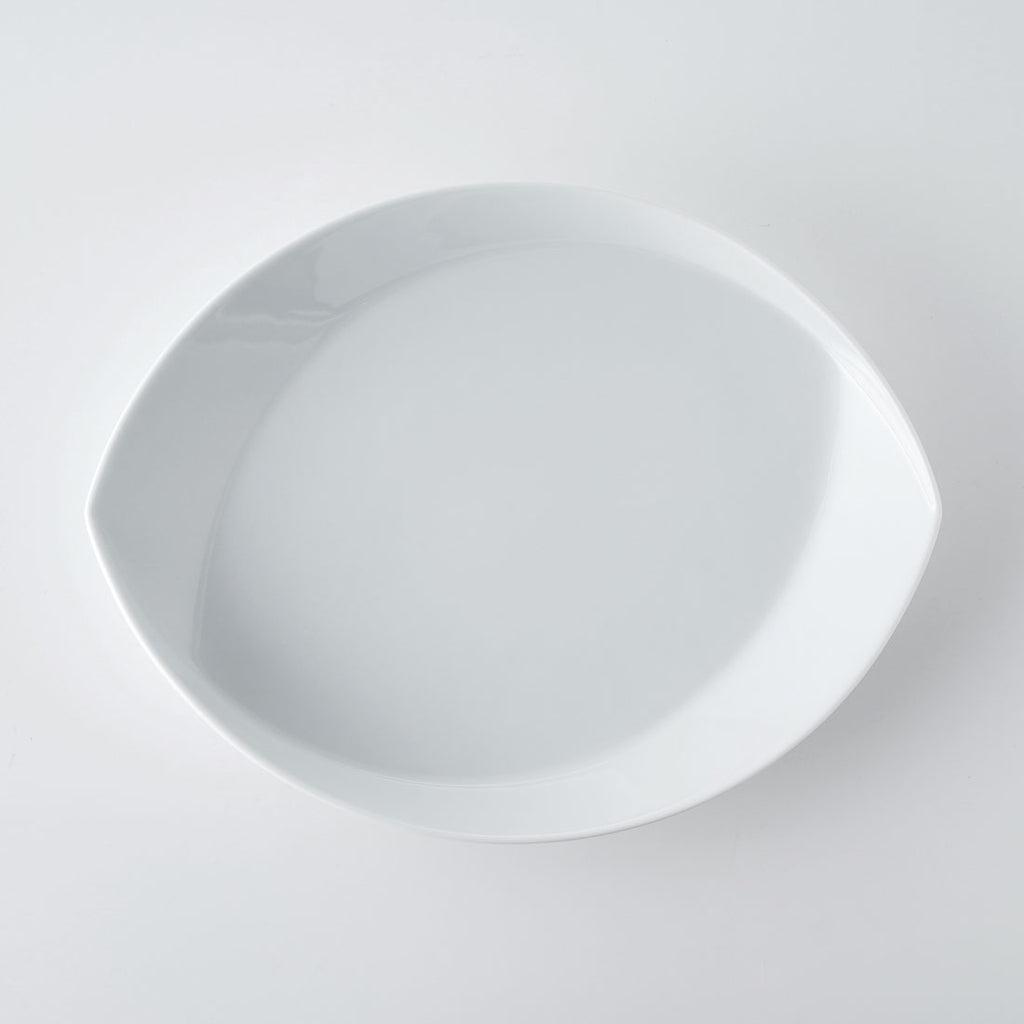 リーヴズ ディナープレート 白磁 | 白山陶器直営オンラインストア