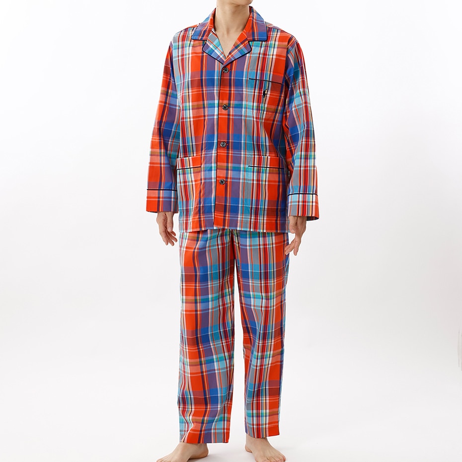 パジャマ ブライトンチェック オレンジ | ポロ ラルフ ローレン メンズ