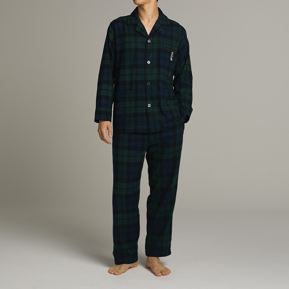 フランネルパジャマ ブラックウォッチ グリーン | ポロ ラルフ