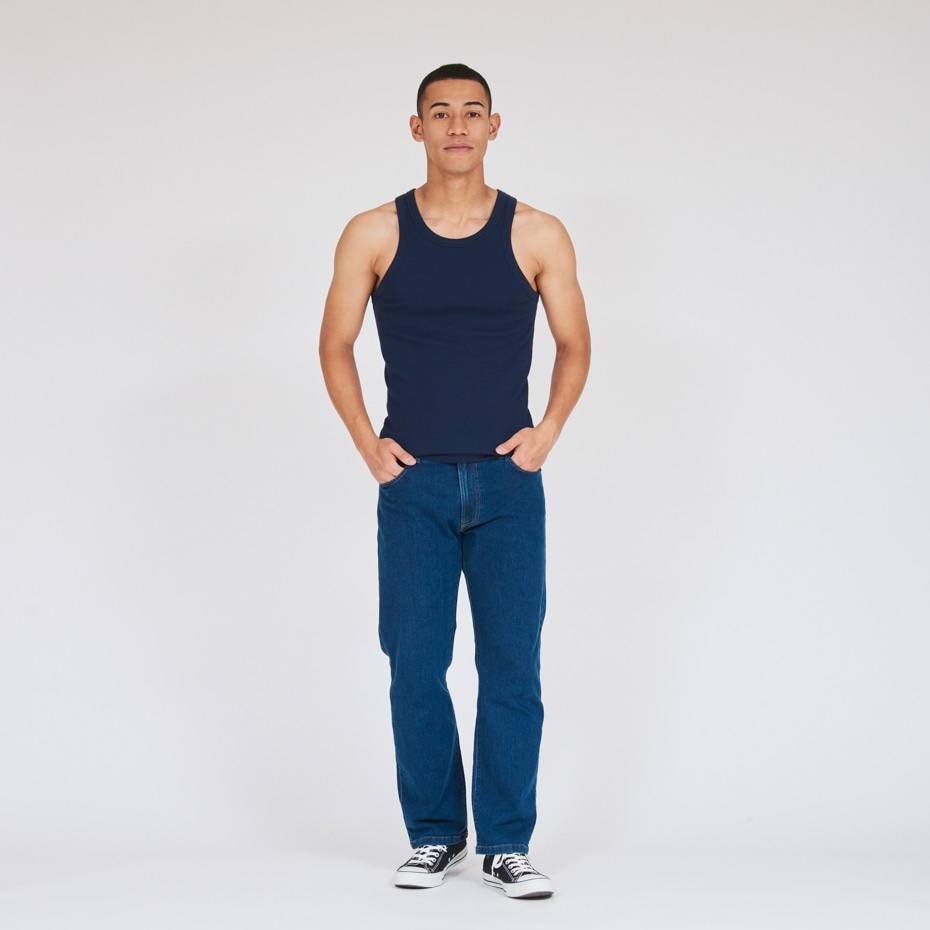 ビーフィーリブタンクトップ ネイビー | ヘインズの公式通販サイト