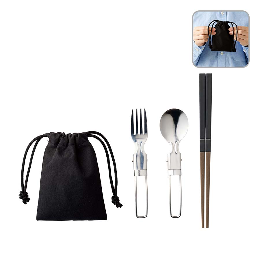 カトラリーセット ステンレスタイプ(3点)【最安値330円】｜ノベルティ