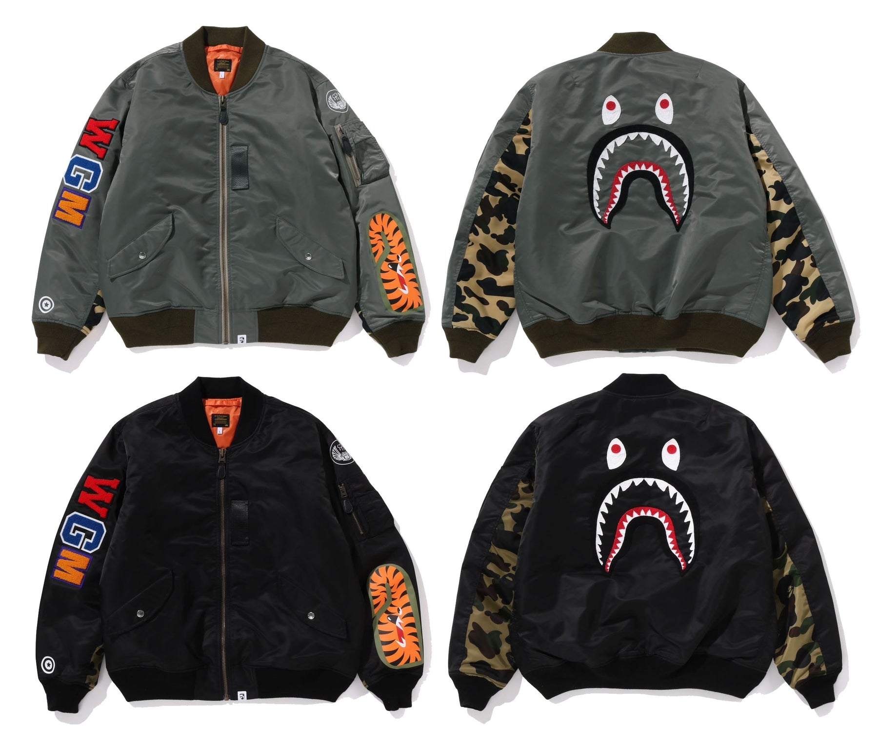 A BATHING APE SHARK MA-1 JACKET – happyjagabee store