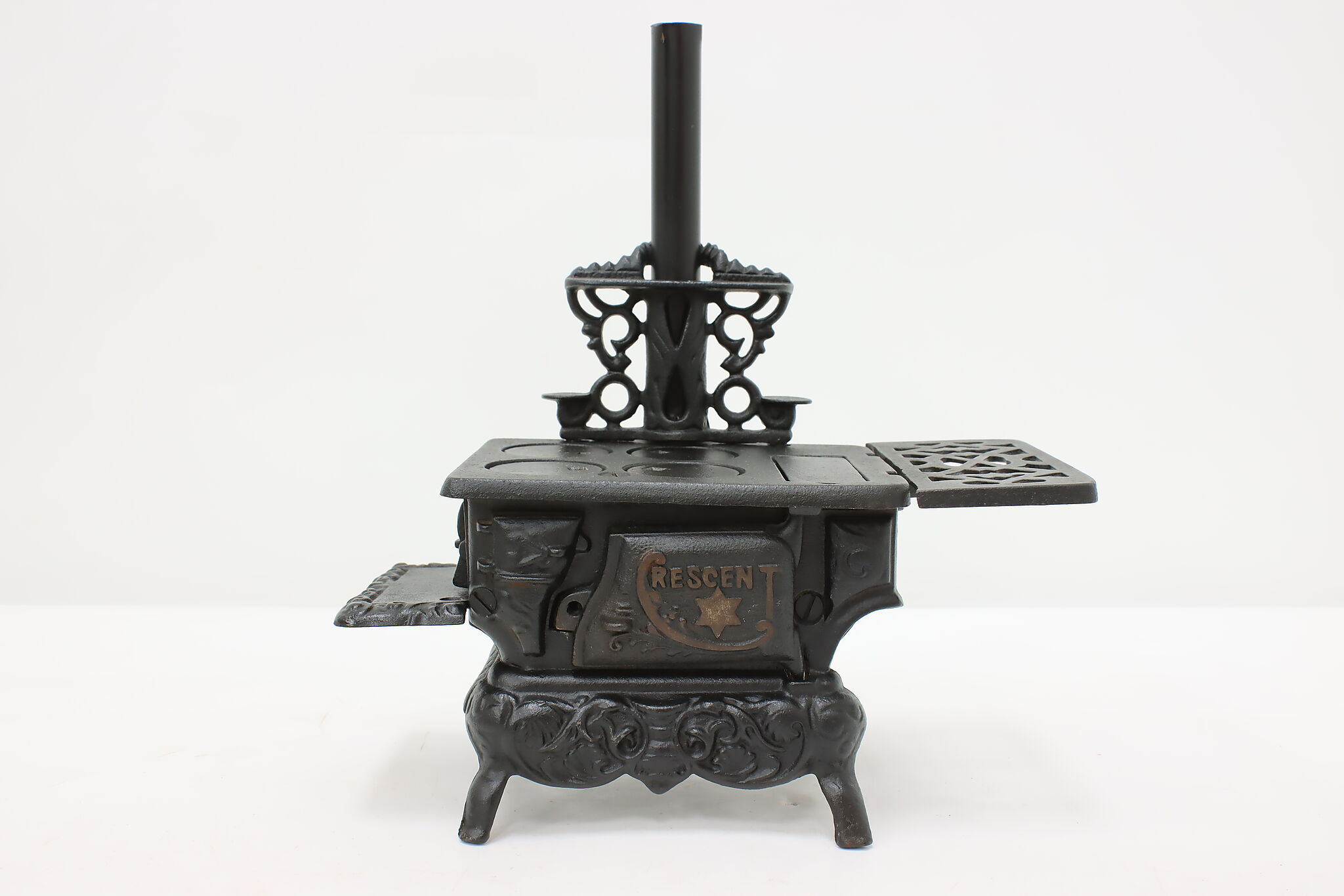 Crescent Vintage Cast Iron Miniature Stove & Pots