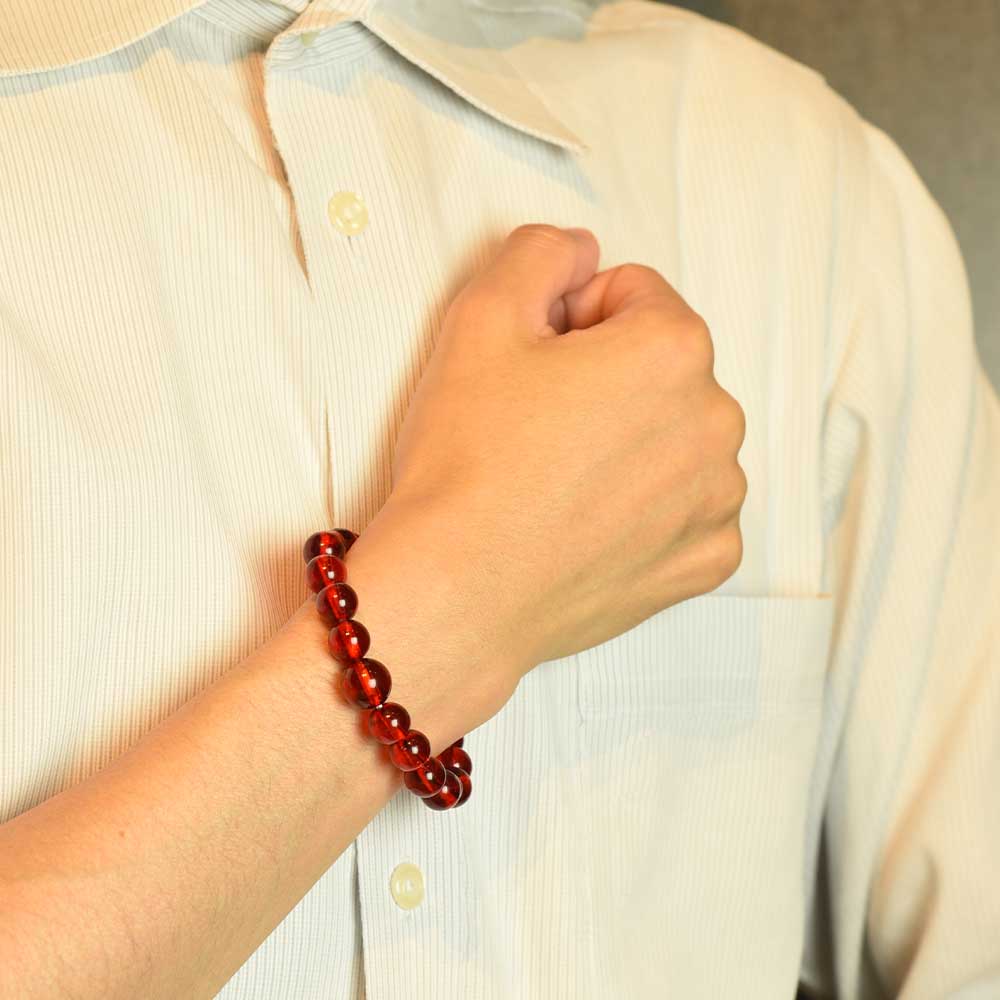 ブレスレット ルビー琥珀 10mm | お仏壇のはせがわ公式通販