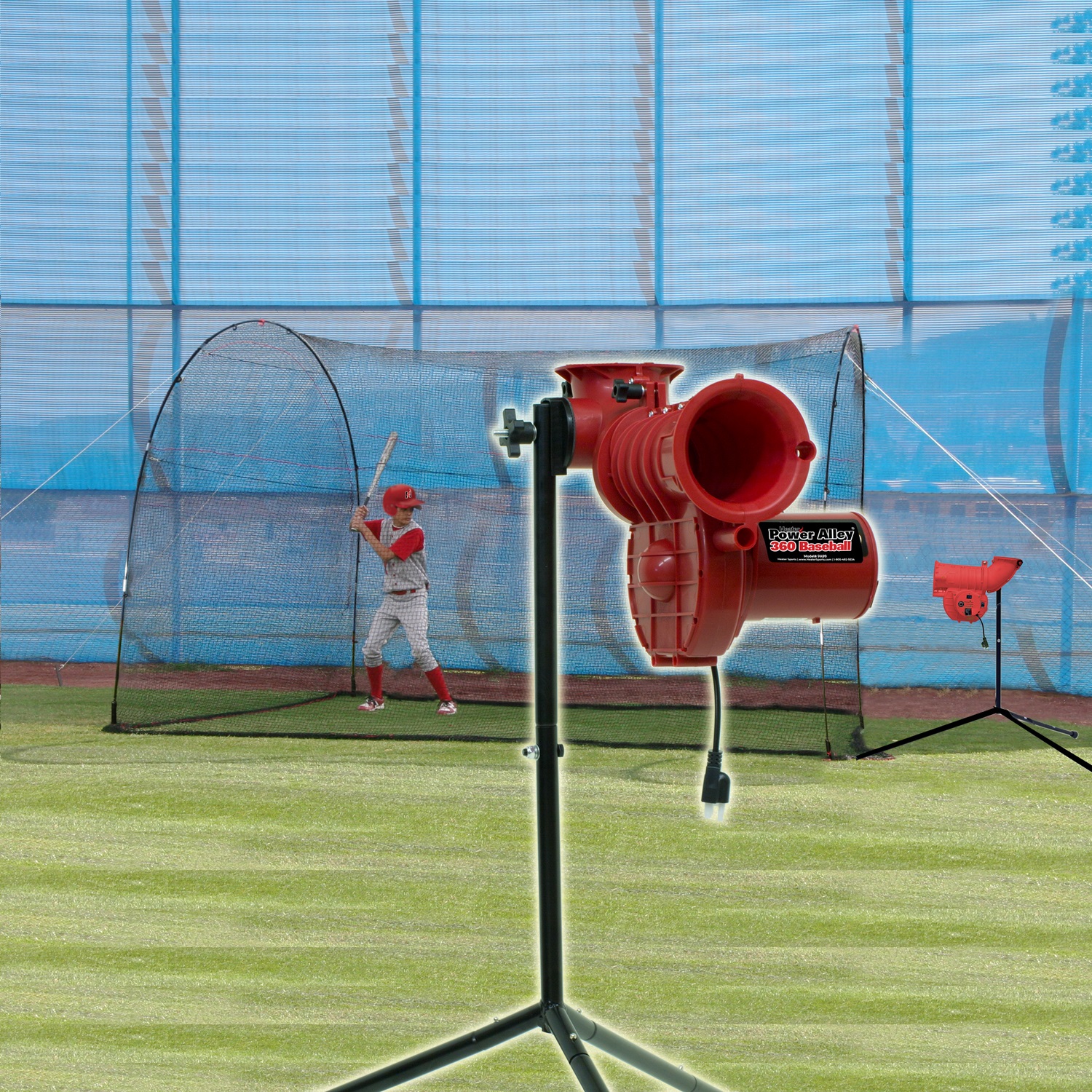 Heater Sports SP199 - Power Alley Lite 360 Baseball Machine & Home