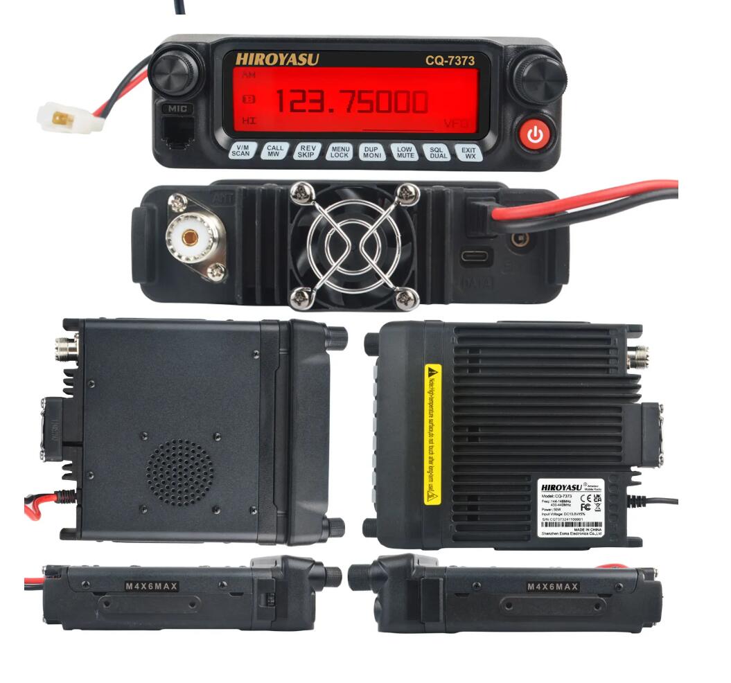 HIROYASU CQ-7373 Detachable Front Panel 108-615MHz Eight Bands Rx