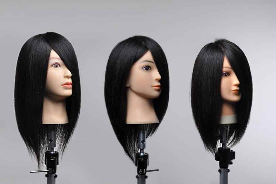 kemiさま。 カットマネキン　カットウイッグ　5台 Ciカットウィッグ アドバンス 51 人毛100％ (毛量110g)【カット