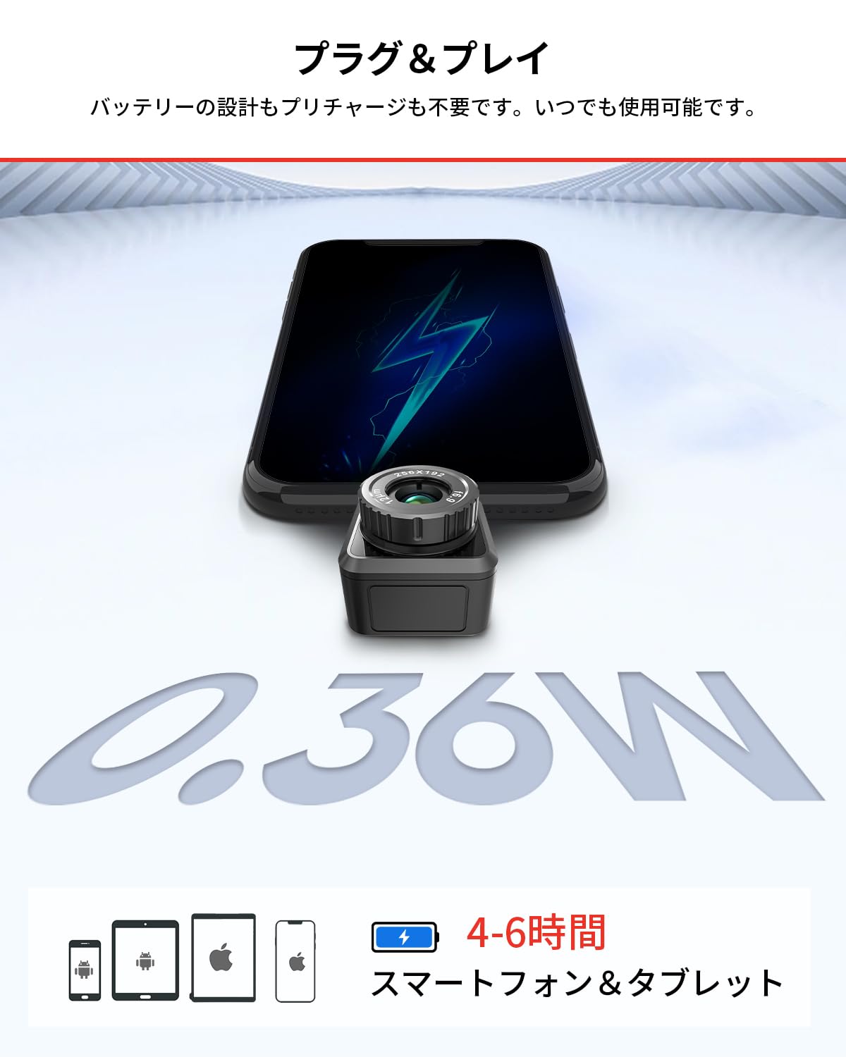 HIKMICRO Mini2 スマートフォン用サーマルカメラ 256 x 192画素 超小型