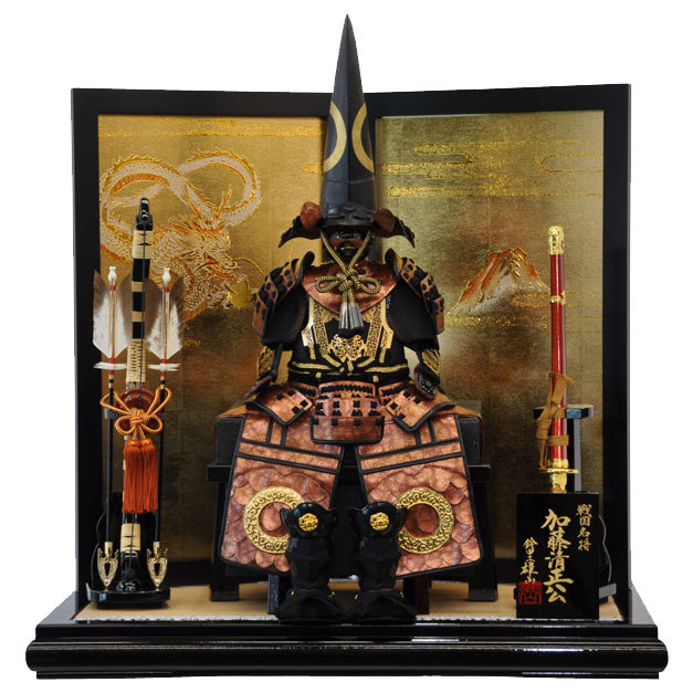 五月人形 鎧平台飾りセット【P94013】加藤清正公鎧兜飾り | 職人手作り