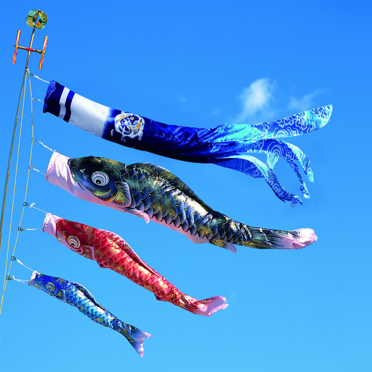 送料無料】コンパクトサイズお庭＆ベランダ用鯉のぼりフルセット