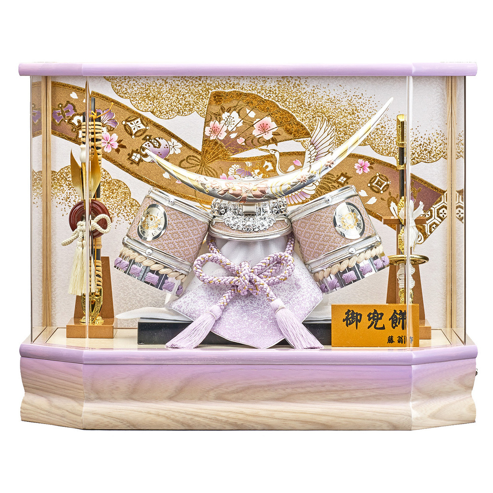 五月人形 兜ケース飾りセット【P97211】 パステルカラーが華やか☆伊達