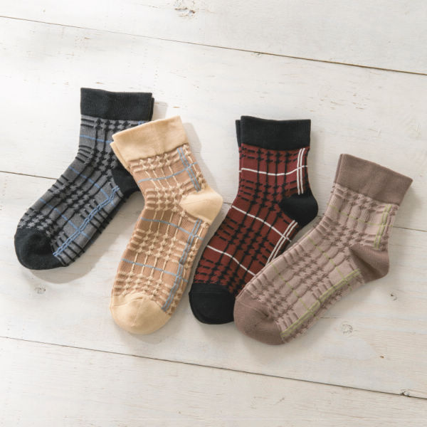 レディースチェック柄ソックス | 激安靴の通販 ヒラキ公式サイト
