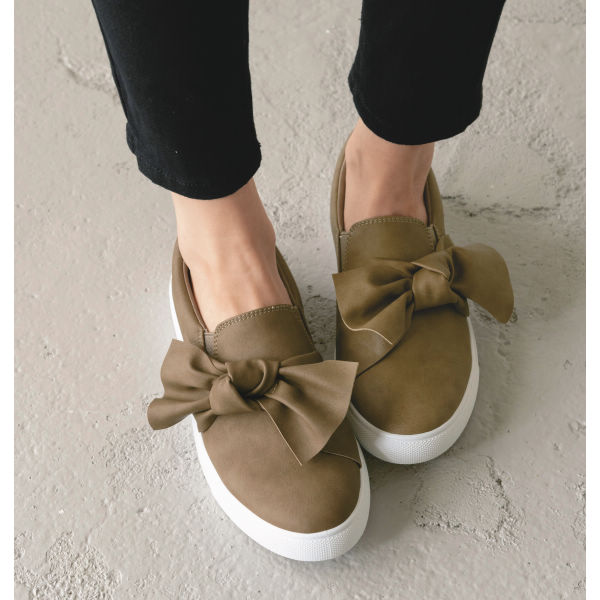 レディースリボンスリッポン(サイドゴム)【22.5～25.0cm】 | 激安靴の