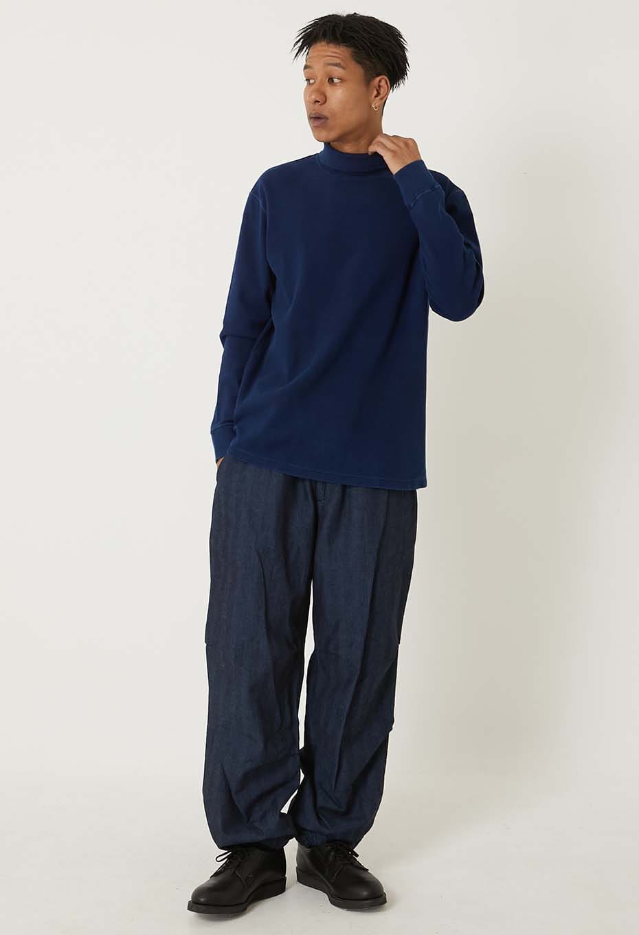 ムライトテレコ テゾメ ニードルステッチ タートルネック Tシャツ ユニ